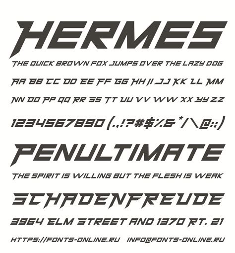 Hermes word font